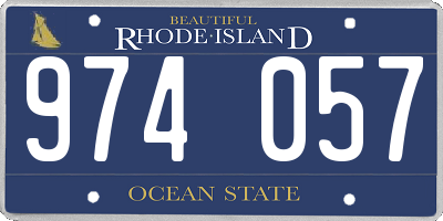 RI license plate 974057