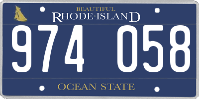 RI license plate 974058