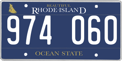 RI license plate 974060