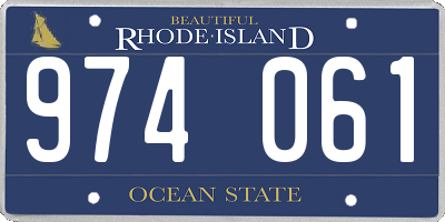 RI license plate 974061