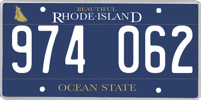 RI license plate 974062