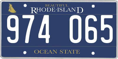 RI license plate 974065