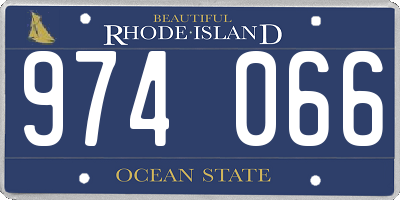 RI license plate 974066