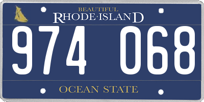 RI license plate 974068