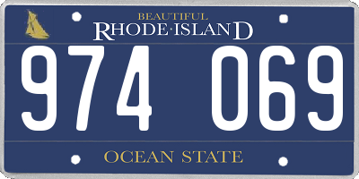 RI license plate 974069