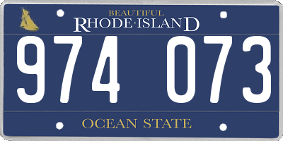 RI license plate 974073