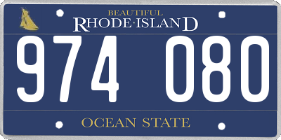 RI license plate 974080