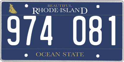 RI license plate 974081