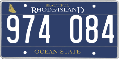 RI license plate 974084