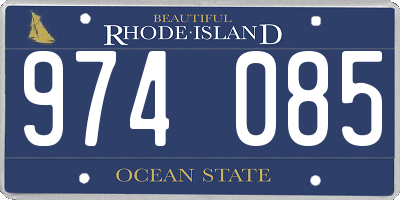 RI license plate 974085
