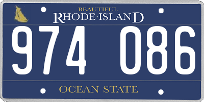 RI license plate 974086