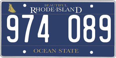 RI license plate 974089