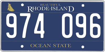 RI license plate 974096