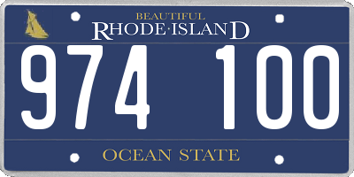 RI license plate 974100