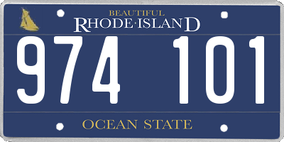 RI license plate 974101