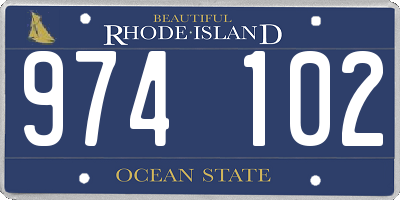 RI license plate 974102