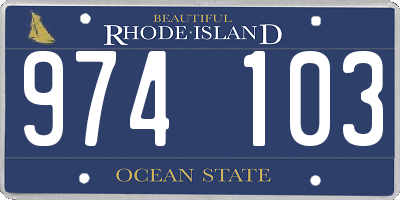 RI license plate 974103