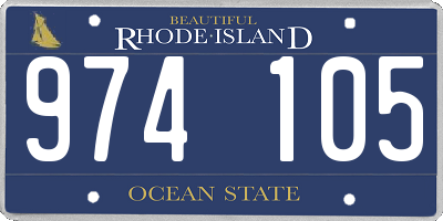RI license plate 974105