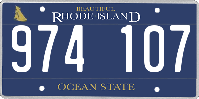 RI license plate 974107