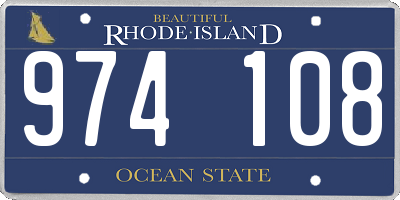 RI license plate 974108