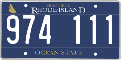 RI license plate 974111