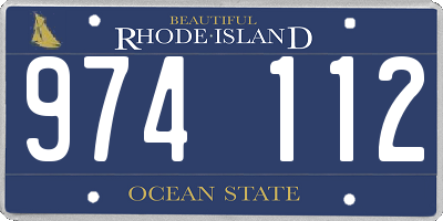 RI license plate 974112