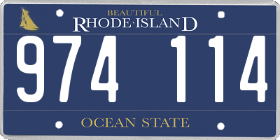 RI license plate 974114