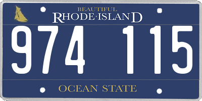 RI license plate 974115