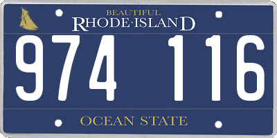 RI license plate 974116