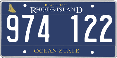 RI license plate 974122