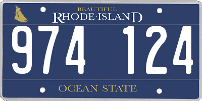 RI license plate 974124