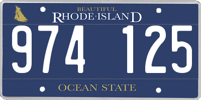 RI license plate 974125