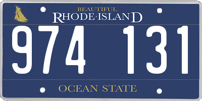 RI license plate 974131