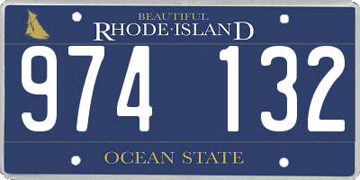 RI license plate 974132