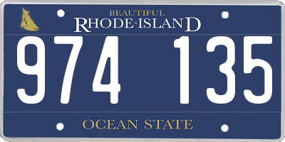 RI license plate 974135