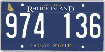 RI license plate 974136