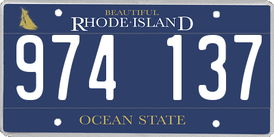 RI license plate 974137
