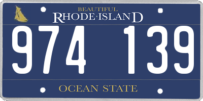 RI license plate 974139