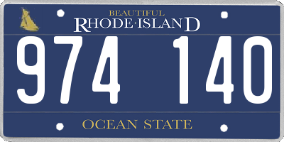 RI license plate 974140