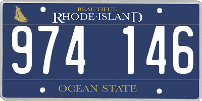 RI license plate 974146