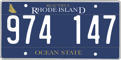 RI license plate 974147