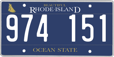 RI license plate 974151