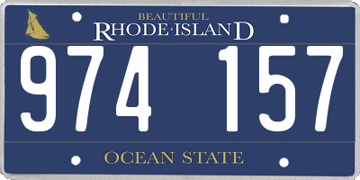 RI license plate 974157