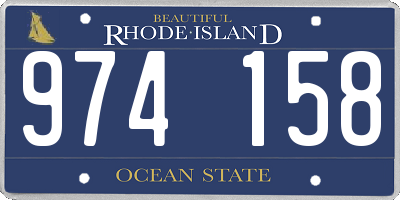 RI license plate 974158