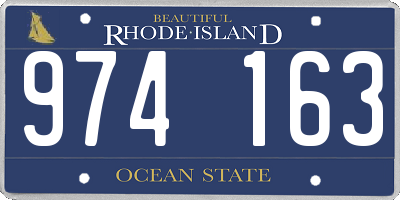 RI license plate 974163