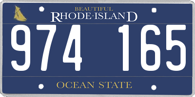 RI license plate 974165