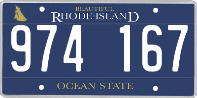 RI license plate 974167