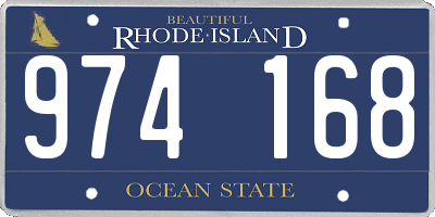 RI license plate 974168