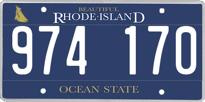 RI license plate 974170