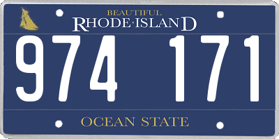 RI license plate 974171